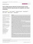 Gaps in DNA sequence libraries for Macaronesian marine macroinvertebrates imply decades till completion and robust monitoring Cover Page