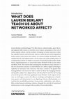 What Does Lauren Berlant Teach Us About Networked Affect Cover Page