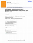 Emancipatory Communication: A Critical Reflection on Communication Sciences in the Post-Pandemic Era Cover Page