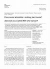 Research paper thumbnail of Povezanost atenolola i oralnog karcinoma? Atenolol Associated With Oral Cancer?