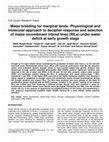 Maize breeding for marginal lands: Physiological and molecular approach to decipher response and selection of maize recombinant inbred lines (RILs) under water deficit at early growth stage Cover Page