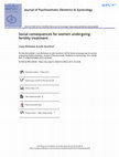 Research paper thumbnail of Social consequences for women undergoing fertility treatment