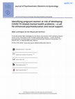 Research paper thumbnail of Identifying pregnant women at risk of developing COVID-19 related mental health problems – a call for enhanced psychoeducation and social support