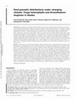 Research paper thumbnail of Host–parasite distributions under changing climate: Tsuga heterophylla and Arceuthobium tsugense in Alaska