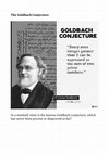 The Goldbach Conjecture Cover Page