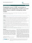 Research paper thumbnail of Preoperative serum h-FABP concentration is associated with postoperative incidence of acute kidney injury in patients undergoing cardiac surgery