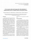 Research paper thumbnail of Ex situ conservation and comparative determination of antimicrobial activity of endemic species from genus Stachys