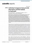 Research paper thumbnail of Individual mangrove trees provide alternative reef fish habitat on backreefs