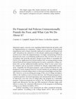 Research paper thumbnail of Do Financial Aid Policies Unintentionally Punish the Poor, and What Can We Do About It?