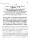 Maternal activating KIRs protect against human reproductive failure mediated by fetal HLA-C2 Cover Page