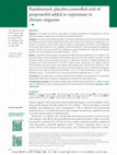 Research paper thumbnail of Randomized, placebo-controlled trial of propranolol added to topiramate in chronic migraine