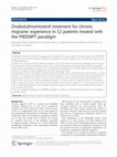 Research paper thumbnail of OnabotulinumtoxinA treatment for chronic migraine reduces depression and anxiety in headache day frequency responders and nonresponders