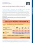 Kidney outcome after mild to moderate COVID-19 Cover Page