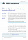 Research paper thumbnail of Collaborative Digital Learning as a Virtual Learning Environment on Mathematics