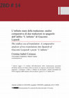 Research paper thumbnail of L’infinito mare della traduzione: analisi comparativa di due traduzioni in spagnolo dell’idillio “L’infinito” di Giacomo Leopardi