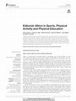 Research paper thumbnail of Editorial: Affect in Sports, Physical Activity and Physical Education