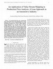 An Application of Value Stream Mapping in Production Flow Analysis: A lean approach in An Automotive Industry Cover Page