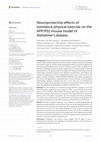 Research paper thumbnail of Neuroprotective effects of resistance physical exercise on the APP/PS1 mouse model of Alzheimer’s disease