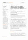 Research paper thumbnail of Effect of the ACTN-3 gene polymorphism on functional fitness and executive function of elderly