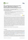 Low and High-Intensity Ultrasound in Dairy Products: Applications and Effects on Physicochemical and Microbiological Quality Cover Page