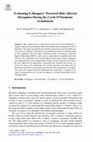 Research paper thumbnail of Evaluating E-Shoppers’ Perceived Risk Affected Disruption During the Covid-19 Pandemic in Indonesia