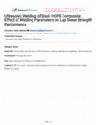 Research paper thumbnail of Ultrasonic Welding of Sisal- HDPE Composite: Effect of Welding Parameters on Lap Shear Strength Performance