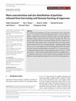 Mass concentration and size distribution of particles released from harvesting and biomass burning of sugarcane Cover Page