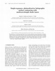 Single-exposure, photorefractive holographic surface contouring with multiwavelength diode lasers Cover Page