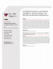 Research paper thumbnail of Autoeficacia en La Lactancia Materna y Apoyo Social: Un Estudio De Revisión Sistemática