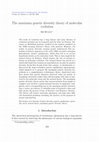 Research paper thumbnail of The maximum genetic diversity theory of molecular evolution