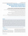 Effectiveness of Mindfulness Techniques in Decreasing Anxiety and Depression in Women Victims of Spouse Abuse Cover Page