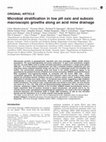 Research paper thumbnail of Microbial stratification in low pH oxic and suboxic macroscopic growths along an acid mine drainage