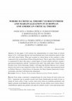 Research paper thumbnail of Where is critical theory? Eurocentrism and marginalization in European and American Critical Theory