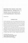 Research paper thumbnail of Restricted eros and one-dimensional morality: a Marcusean reading of contemporary politics