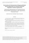 Revelación de información de responsabilidad social en el sector financiero argentino. Factores explicativos Cover Page