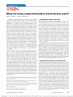 Research paper thumbnail of Must we reduce pain intensity to treat chronic pain?