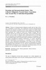 Research paper thumbnail of Parenting and Intergenerational Justice: Why Collective Obligations Towards Future Generations Take Second Place to Individual Responsibility