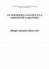 LE FER POUR LA SANTÉ ET LA LONGÉVITÉ GARANTIES Cover Page