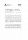 Research paper thumbnail of Developing a method to determine teachers’ and pupils’ activities during a mathematics lesson