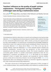 Research paper thumbnail of Teachers’ influence on the quality of pupils’ written explanations – Third-graders solving a simplified arithmagon task during a mathematics lesson