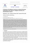 Research paper thumbnail of Evaluation of Enrollment Trends into Technical Education Programmes (2013-2023) In A Nigerian University Via Documentation Analysis