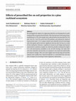 Effects of prescribed fire on soil properties in a pine rockland ecosystem Cover Page