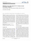 Research paper thumbnail of Reflection on two Ambio papers by P. J. Crutzen on ozone in the upper atmosphere