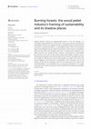 Research paper thumbnail of Burning forests: the wood pellet industry’s framing of sustainability and its shadow places