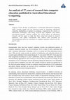 Research paper thumbnail of An Analysis of 27 Years of Research into Computer Education Published in Australian Educational Computing