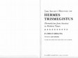 Research paper thumbnail of The Secret History of Hermes Trismegistus. Hermeticism from Ancient to Modern Times by Florian Ebeling