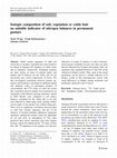 Research paper thumbnail of Isotopic composition of soil, vegetation or cattle hair no suitable indicator of nitrogen balances in permanent pasture