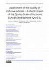 Research paper thumbnail of Assessment of the quality of inclusive schools