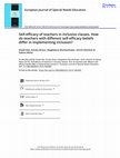 Research paper thumbnail of Self-efficacy of teachers in inclusive classes. How do teachers with different self-efficacy beliefs differ in implementing inclusion?