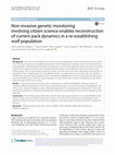 Research paper thumbnail of Non-invasive genetic monitoring involving citizen science enables reconstruction of current pack dynamics in a re-establishing wolf population